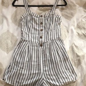Hollister striped romper size small